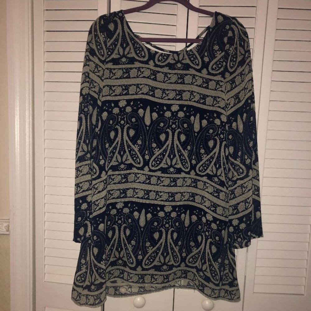 Blue Patterned Dress